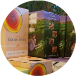 Medaillon fontaine vin cubi bib